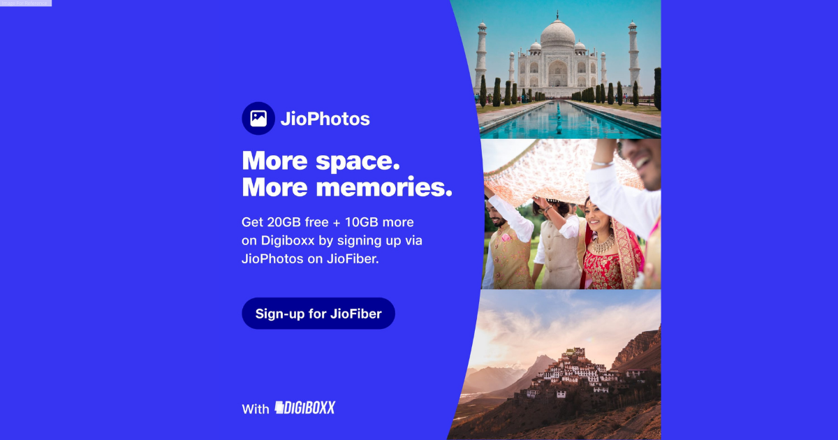 Jio and DigiBoxx, the home-grown cloud storage service collaborate to bring enhanced digital life experience for JioPhotos on the Jio Set Top Box